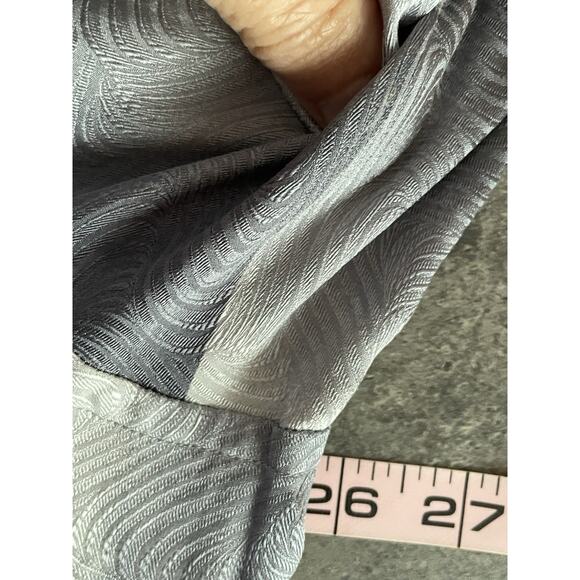 Vtg‎ VITALIANO ITALY SIlk Shirt Mens 2XL Geometric Artsy Grandpa Nerdcore 90s - Picture 7 of 9